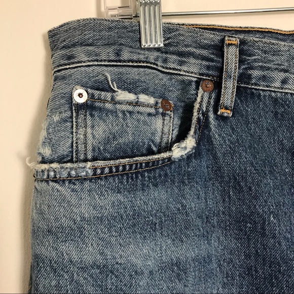 Agolde Riley High Rise Button Fly Straight Crop Jeans in Frequency Size 32 - Picture 5 of 16